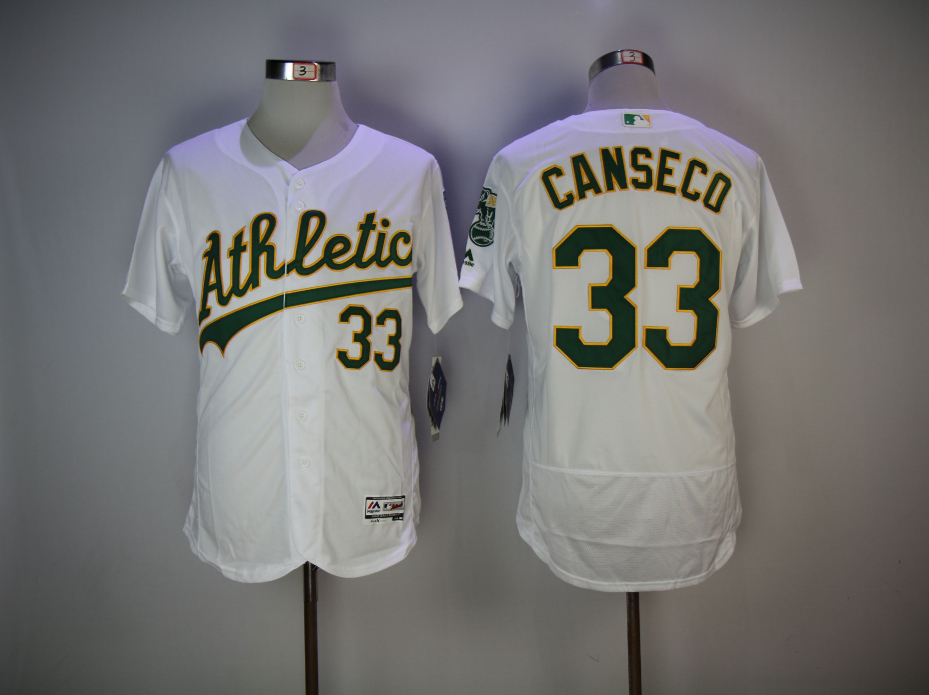 Men Oakland Athletics 33 Canseco White Elite MLB Jerseys